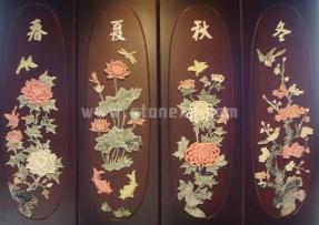 春夏秋冬-玉石工藝品