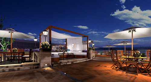 現代時尚演繹東方豪苑泊案會所-劉衛軍作品