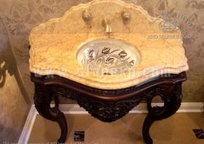 天然石材打造的特殊衛浴造型