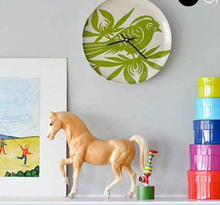 絕妙創意 在餐盤上看時間