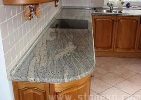 與木材結合之天然石材臺面板