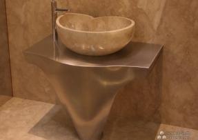 愛心造型石材洗臉盆欣賞