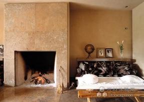 個性別致石材壁爐