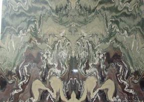 紫山水對拼板背景墻