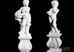 石材柱座與人物雕刻