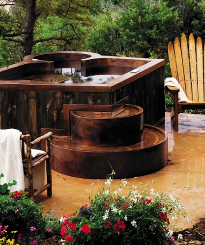 exotic and luxury solid copper spa bathubs