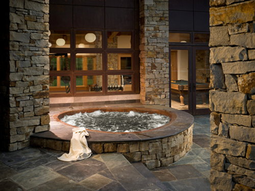 triangular solid copper spa bathubs