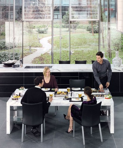 Extensible Natural Stone Dining Table gallery