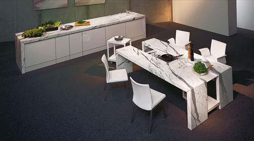 Extensible Natural Stone Dining Table by Donert 