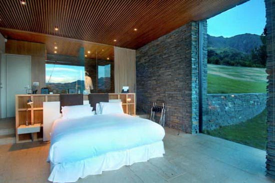 New Zealand, Stone Lodge A House Near the Mountains The Bedroom Stone Lodge in New Zealand