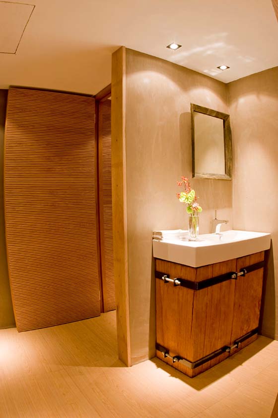 Wooden Bathroom Design The Carne Restaurant from InHouse Architects