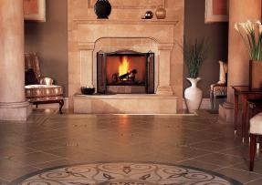 冬日暖洋洋的歐式大理石壁爐