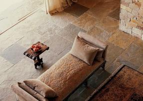 仿古面石材地面應用