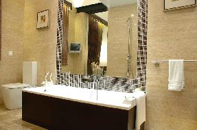 素雅浴室格調的點睛之筆-馬賽克拼圖