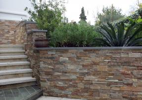 石材堆砌的墻面效果