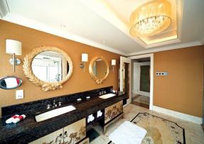 黑色系大理石洗手池臺面板