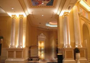 頂級酒店大堂的柱面