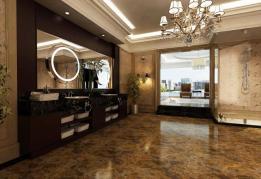 浴室設計——雪花白與冰玉