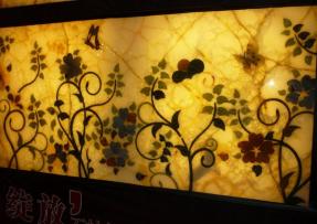 水刀拼花 透光的石材藝術