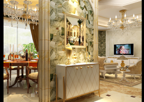 高檔石材 海洋冰藍裝飾墻