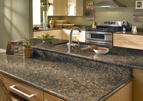 花崗石波羅的海棕應用于廚房臺面板