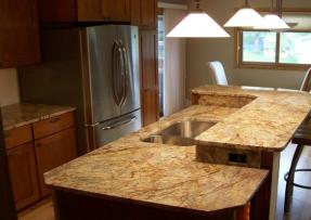 花崗石波爾多臺風應用于廚房臺面板