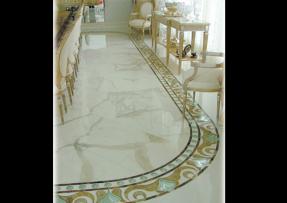 別墅起居室設計 魚肚白室內地面應用