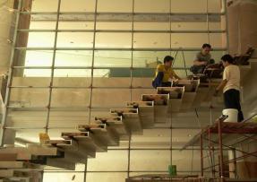 廈門日航酒店——石材安裝過程