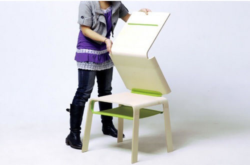 可翻轉切換的椅子