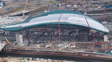 哈迪德的倫敦奧運(yùn)會(huì)水上中心開始測試泳池2