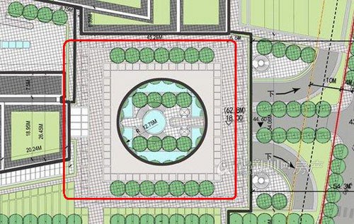 項目設計的最大亮點—“汽車大堂”(根據項目總平面截圖)