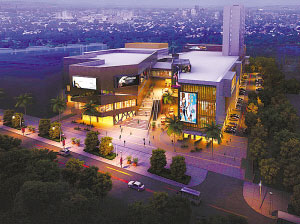 從萬松園路看到的西園商業街入口效果圖。武漢市建筑設計院提供