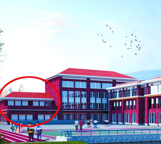 第五遍修改后的方案（紅圈內教學樓可能被拿掉）