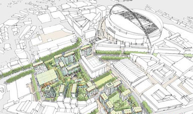 Make事務所的倫敦溫布利復興計劃第二階段開始公示 