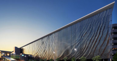 澳大利亞布里斯班機場安裝波紋效果的藝術立面2