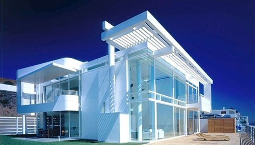 加州美麗的白色海灘別墅設計3