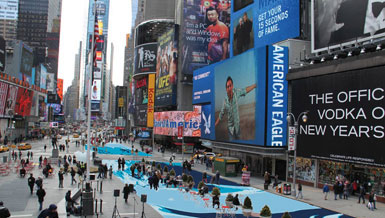 紐約時代廣場將設置臨時街景1