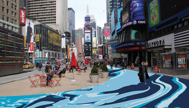 紐約時代廣場將設置臨時街景2