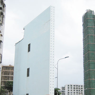 最厚處只有3米 海口現“樓薄薄”1