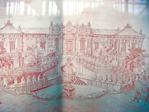 遺失多年的圓明園銅版畫冊現沈陽建筑大學博物館1