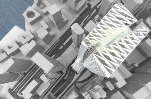 大樓頂部的位置將用于空中觀光走廊以及大樓住戶的公用空間