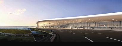 T3A航站樓出發層入口透視效果圖1