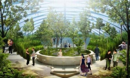 處理過的污水將被抽至花園的內部循環系統，并通過植物吸收等生物過濾技術來清理剩余的雜質及污染物