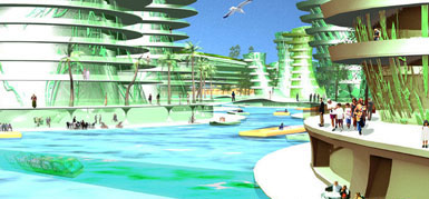 荷蘭WHIM事務(wù)所用廢棄塑料建造人工島3