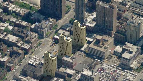 OBRA的扭曲大廈體現(xiàn)“動(dòng)感紐約”的全景1