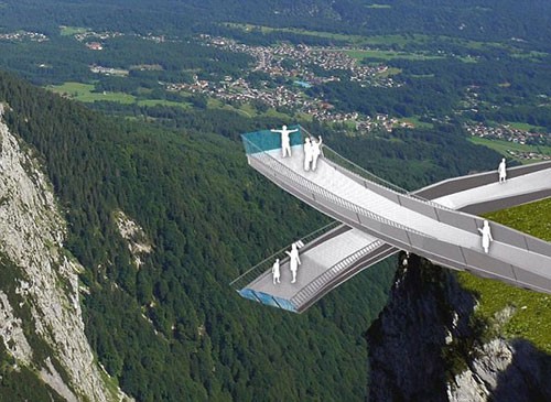 德南部千米高懸崖上建成一座懸空觀賞塔1