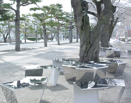 富士山中的鏡面座椅2