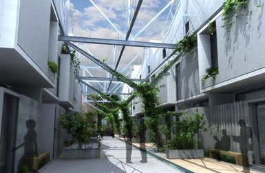 Mitchell Taylor將英國一座飛機(jī)庫改造成住房2