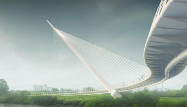 英國林肯郡的Trent河步行橋方案揭曉1