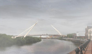 英國林肯郡的Trent河步行橋方案揭曉2